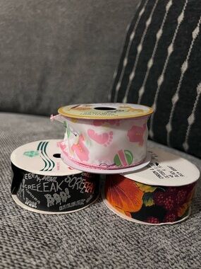 Lot of 3 rolls of crafting ribbon